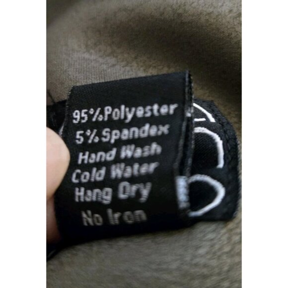 Clara Sun Woo Olive Green Liquid Leather Jacket 1X Full Zip Moto Signature Knit - Picture 8 of 8